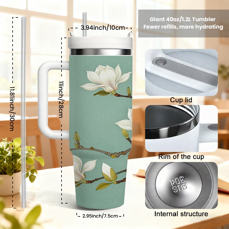 1pc 40 Oz Stainless Steel Insu - đánh giá và giá Sublimation Mug White